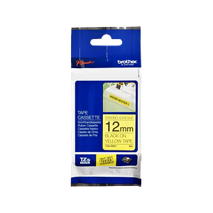 Cinta Laminada Brother TZE-S631, Fondo Amarillo con Texto Negro, 12mm, 8 Metros