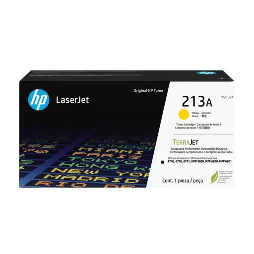 Cartucho de Toner HP 213A Yellow Original LaserJet Toner Cartridge, W2132A 2