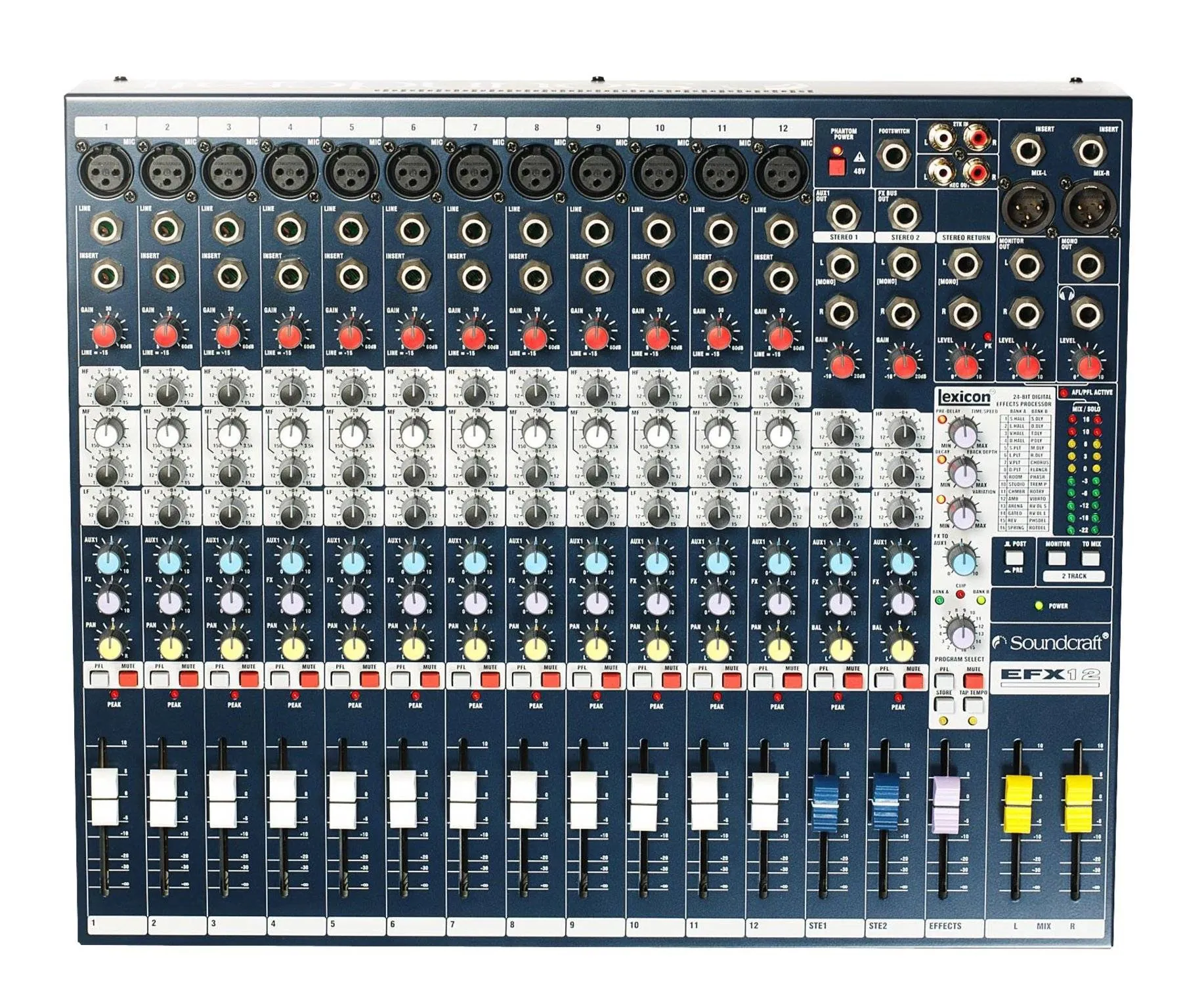 Mezclador Soundcraft EFX12 12 Canales con Efectos Lexicon 24?bit 3