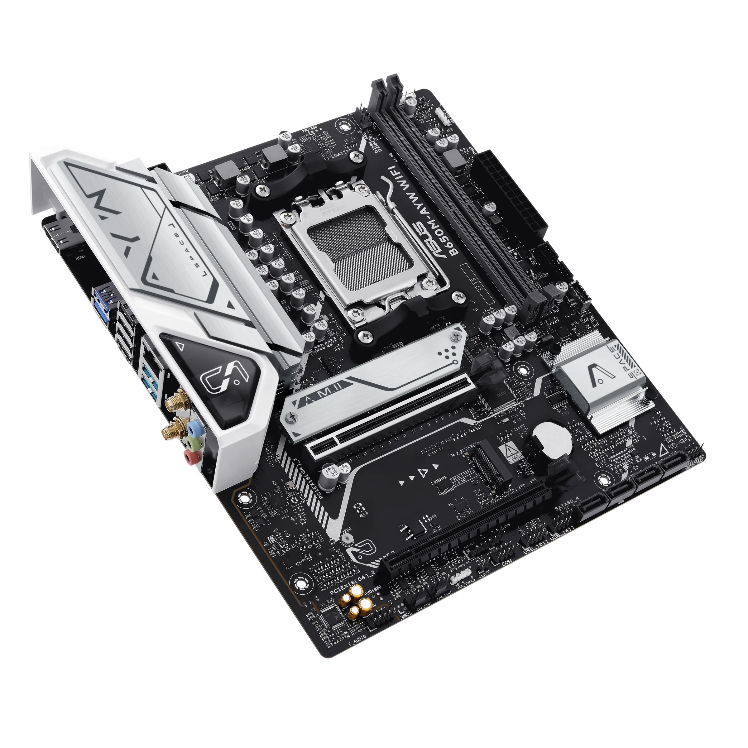 Placa Madre ASUS B650M-AYW WiFi, Socket AM5, 2x DDR5, 2x NVMe, Wi-Fi 6, 2.5 GbE, Micro-ATX 5
