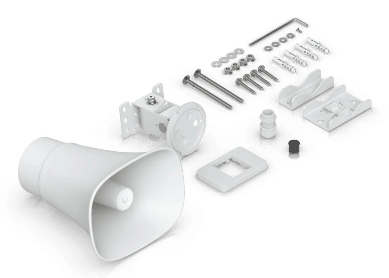 Altavoz IP UBIQUITI AI Horn Speaker PoE+ IP66 para alertas de seguridad y UniFi Protect 13