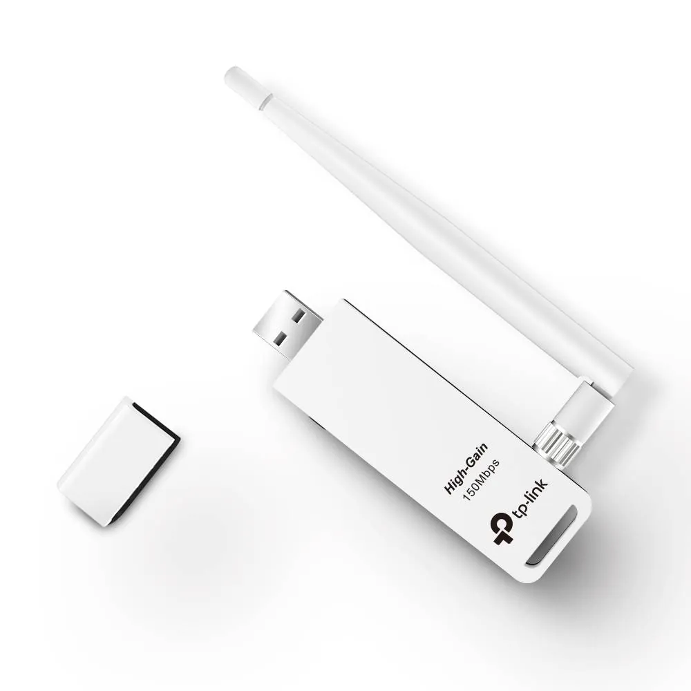 Adaptador USB TP-Link TL-WN722N - Wi-Fi 150Mbps, Antena Desmontable 4dBi Alta Ganancia 3