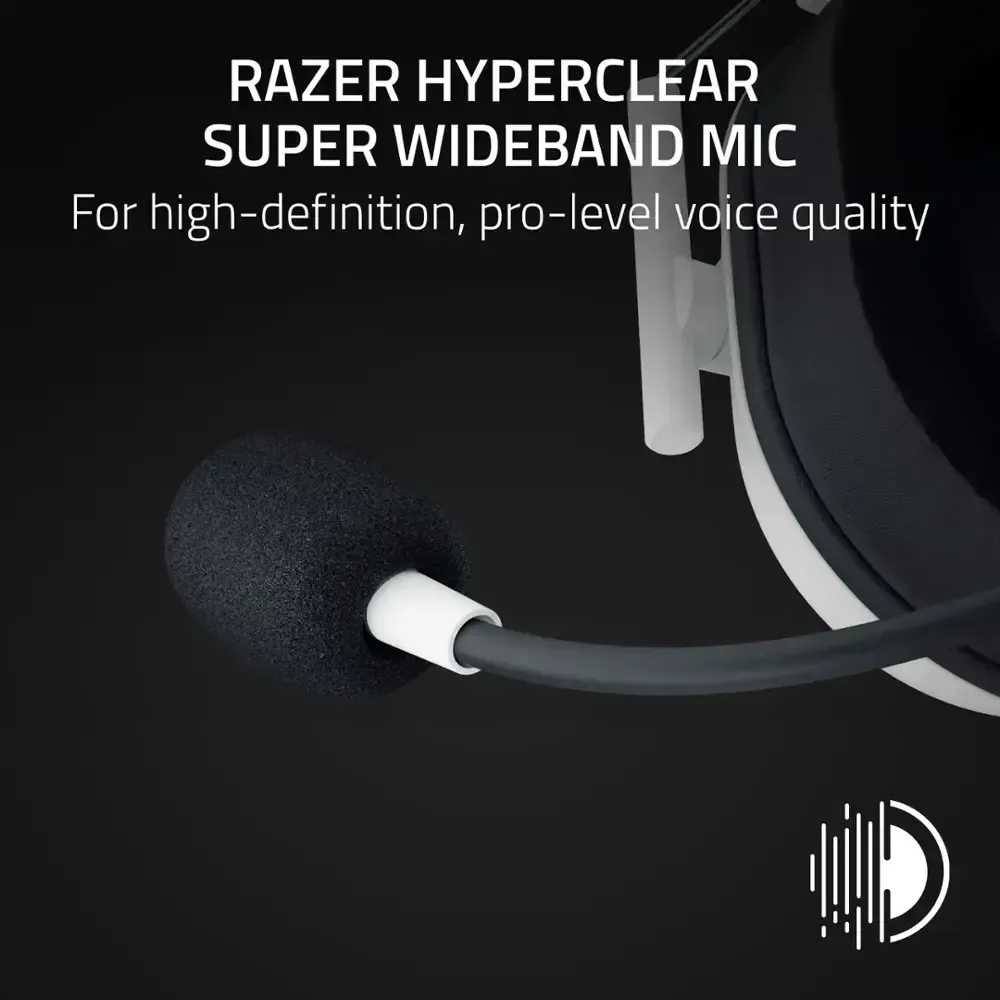 Audífonos Gamer Inalámbrico Razer Blackshark V2 Hyperspeed, 280g, Color Blanco 6