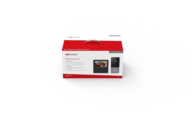 Kit Videoportero IP Hikvision DS KIS606 P para Condominios, 1080p PoE Pantalla 4.3 Wi Fi 2