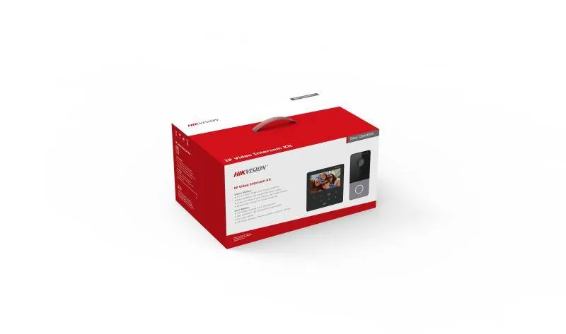 Kit Videoportero IP Hikvision DS KIS606 P para Condominios, 1080p PoE Pantalla 4.3 Wi Fi 3