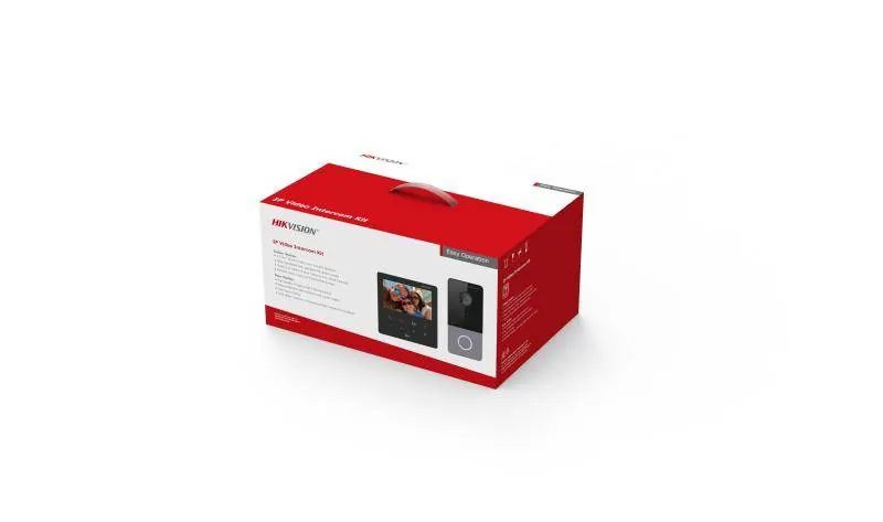 Kit Videoportero IP Hikvision DS KIS606 P para Condominios, 1080p PoE Pantalla 4.3 Wi Fi 4