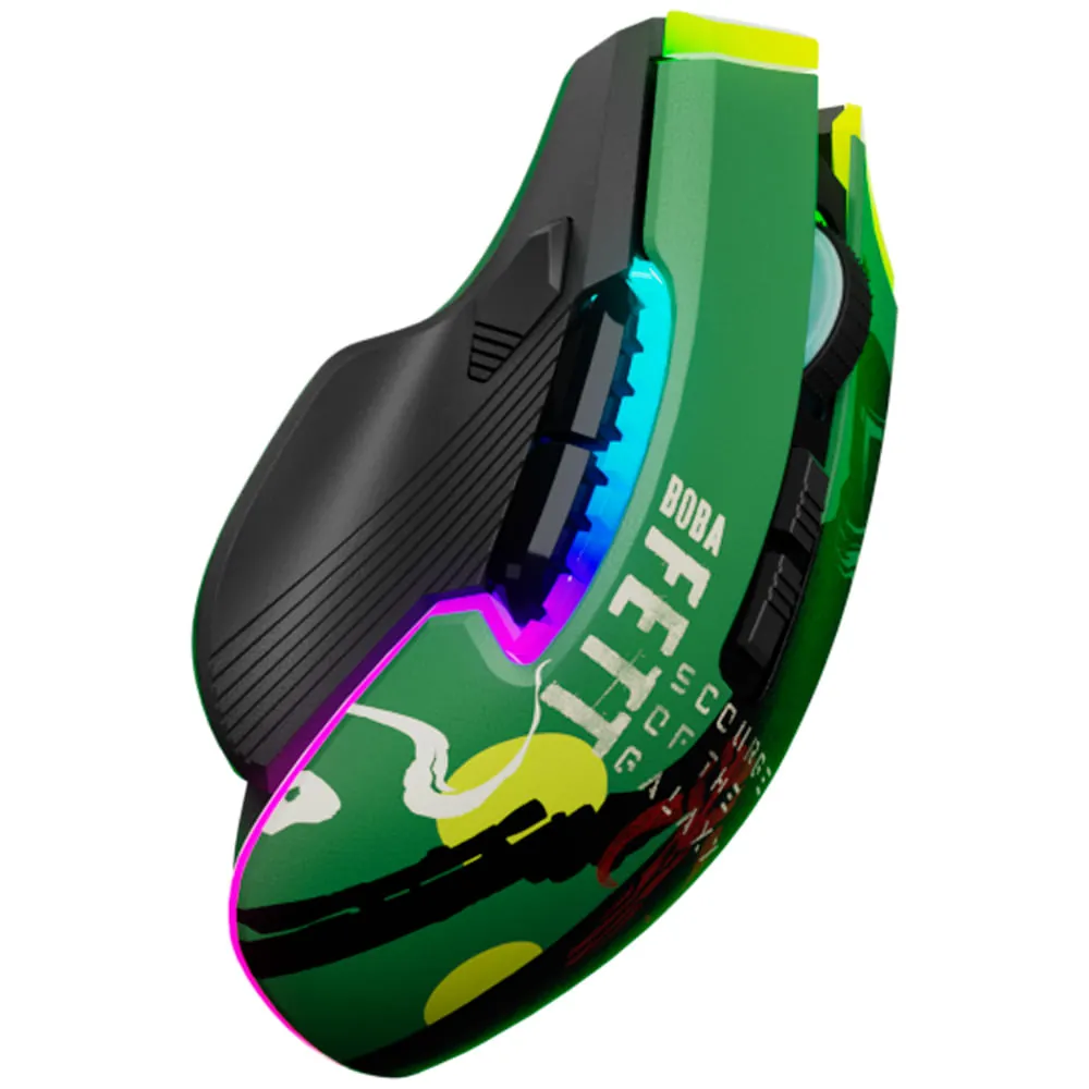 Mouse inalámbrico Primus Gladius TM11 PMO-S205BF, trimodo, 12K DPI, RGB, Boba Fett 2