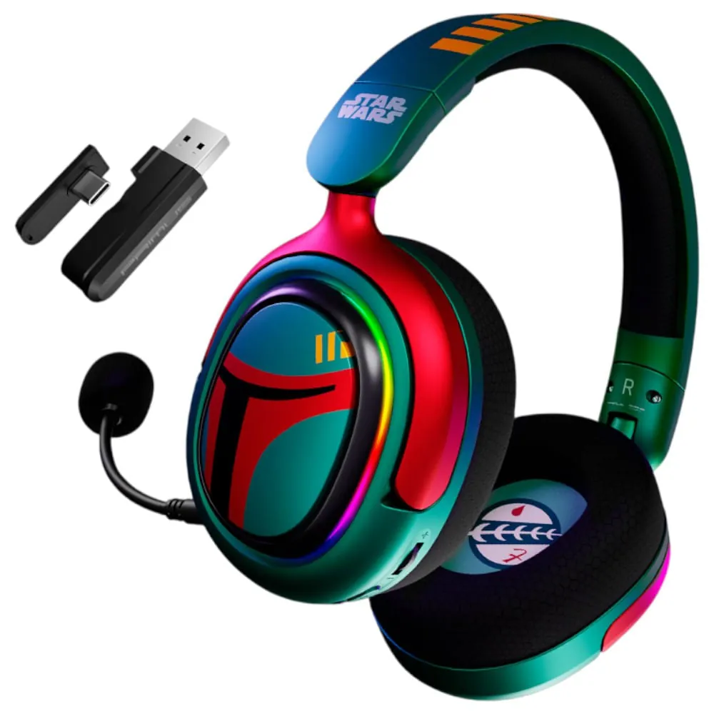 Audífonos Gamer inalámbricos Primus Arcus 380BT PBH-S380BF, con Micrófono, RGB, Boba Fett 3