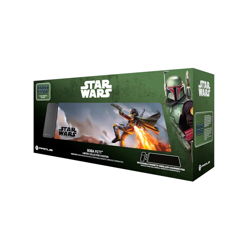 Mousepad con Base de Carga Inalámbrica Primus Arena Pro Star Wars Limited Edition, Boba Fett  4