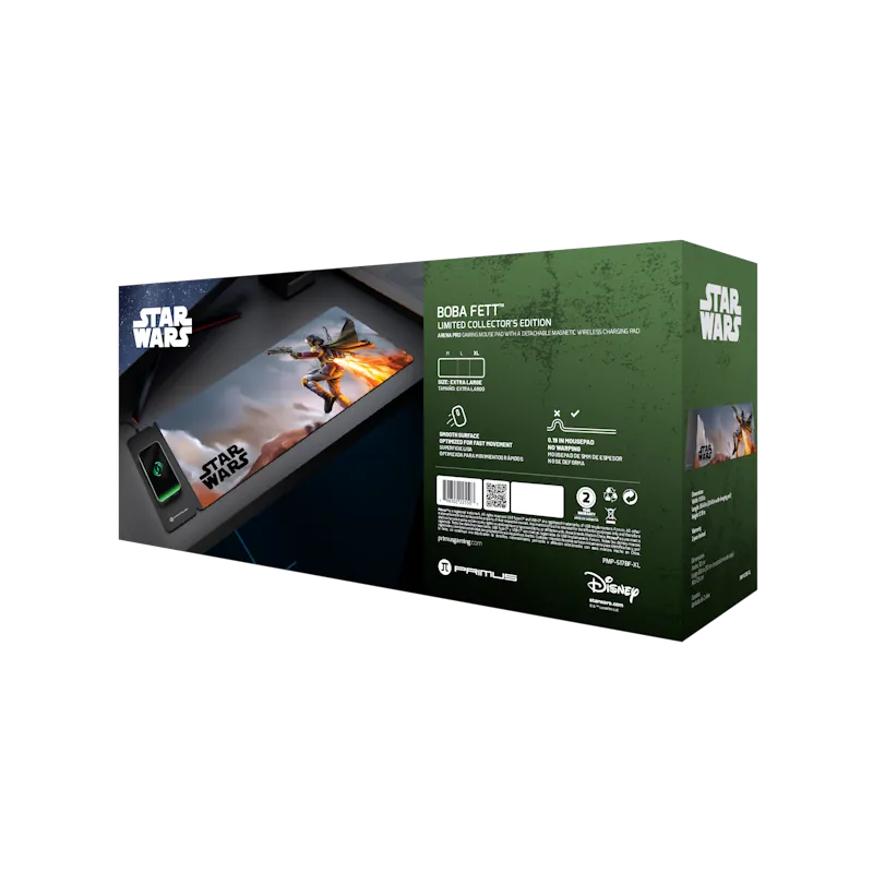 Mousepad con Base de Carga Inalámbrica Primus Arena Pro Star Wars Limited Edition, Boba Fett  5