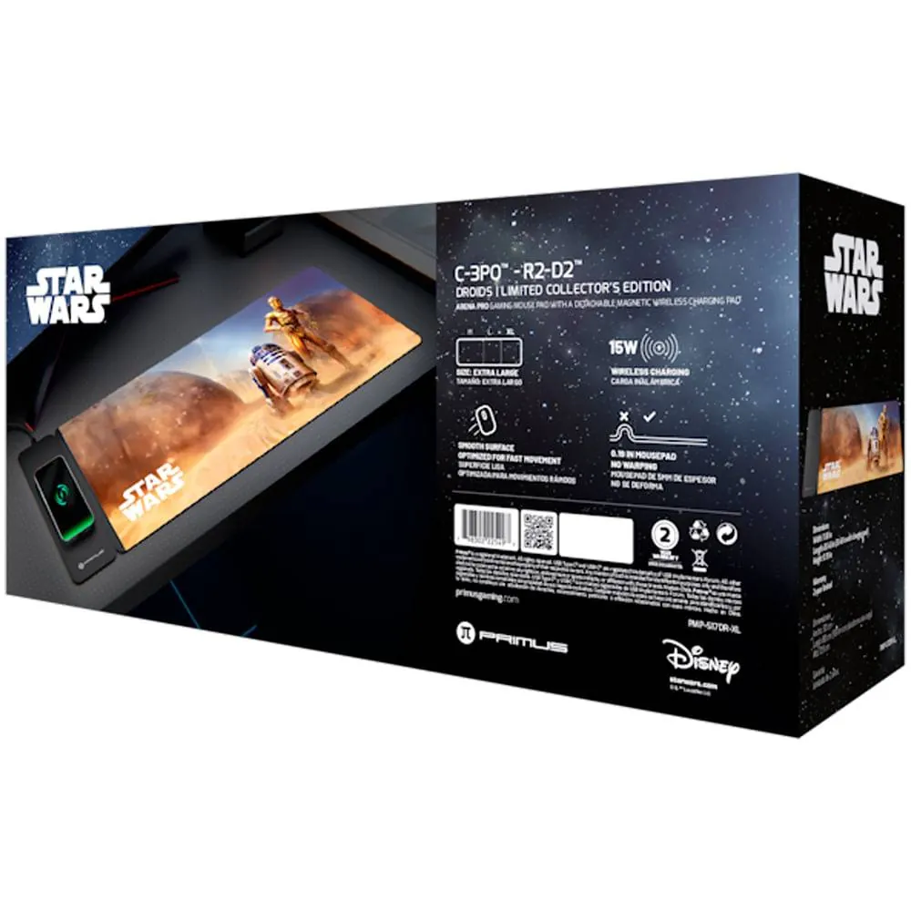 Mousepad con Base de Carga Inalámbrica Primus Arena Pro Star Wars Limited Edition, R2-D2/C-3PO 3