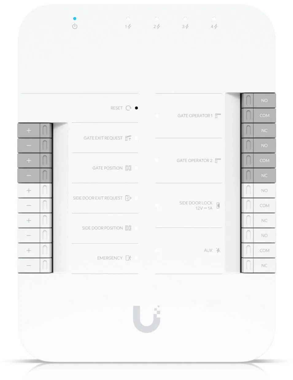 Controlador Portón Riel-Din, PoE++, múltiples relés, UBIQUITI UA-HUB-GATE 2