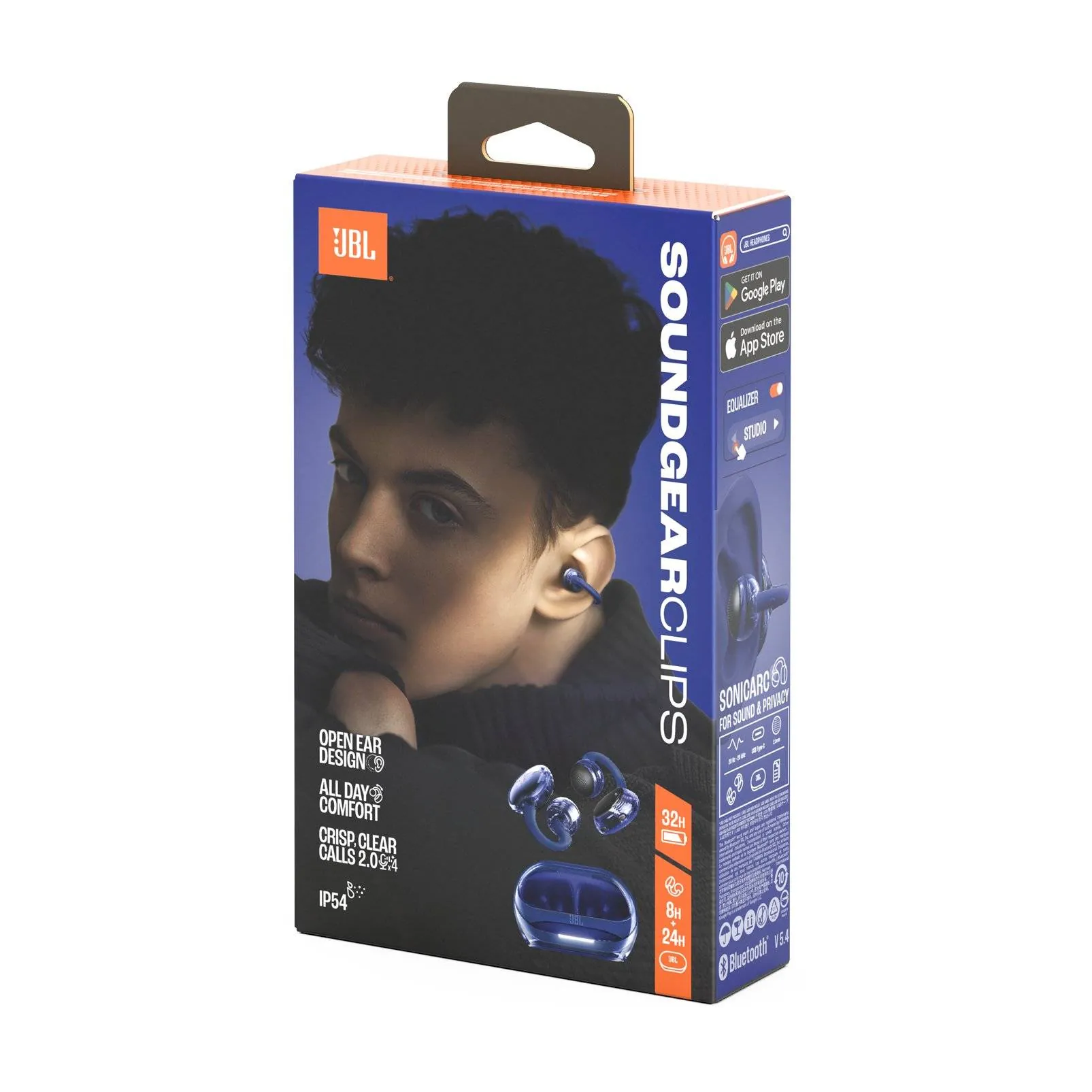 Audífonos Inalámbricos JBL Soundgear Clips, In-Ear, TWS, Bluetooth 5.4, IP54, Blue 5