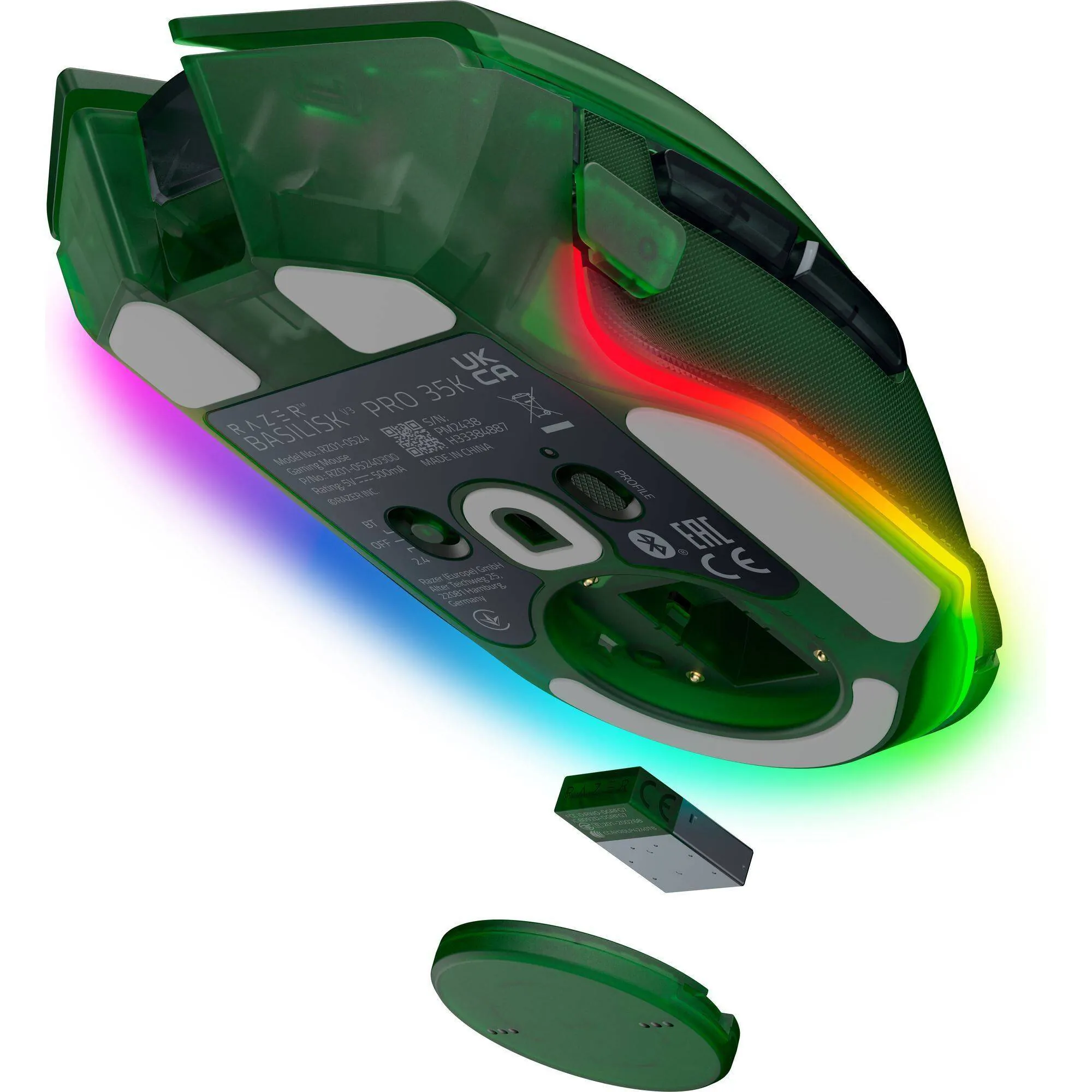Mouse Gamer Inalámbrico Razer Basilisk V3 Pro 35K, 11 Botones, HyperSpeed, BT, Phantom Green  3