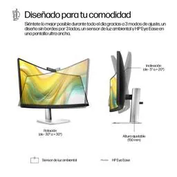 Monitor HP Series 5 Pro 534pm 34 Pulgadas WQHD Curvo USB-C para Videoconferencias Profesionales 9