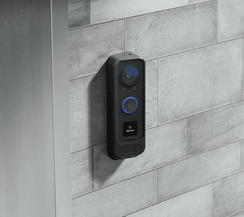 Kit timbre UBIQUITI UVC-G4 DOORBELL PRO POE con doble cámara y PoE chime 4