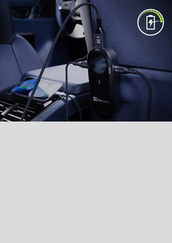 Adaptador auto Klip Xtreme 100W – 4×USB-C, 2×USB-A, carga simultánea de alta potencia 9