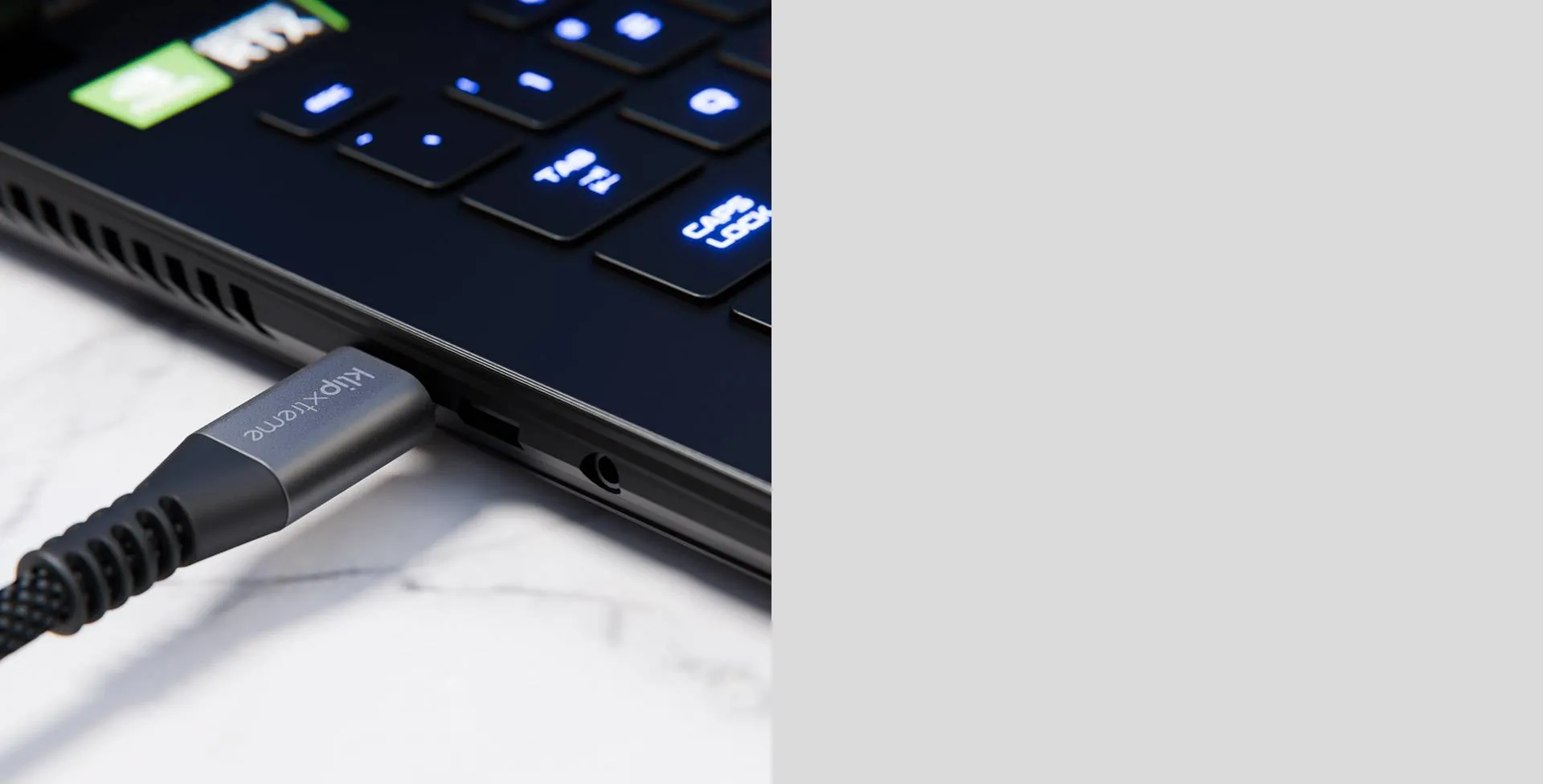 Cable USB-C Klip Xtreme KAC-750 3m negro – carga rápida 240W PD 3.1 trenzado y resistente 6
