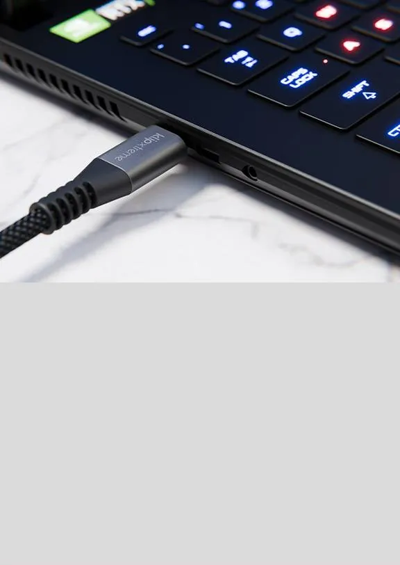 Cable USB-C Klip Xtreme KAC-750 3m negro – carga rápida 240W PD 3.1 trenzado y resistente 7