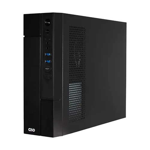 Gabinete Clio S609 Micro ATX con Fuente 500W, USB 3.0, Tipo-C 3.1, Slim Case, Negro 2