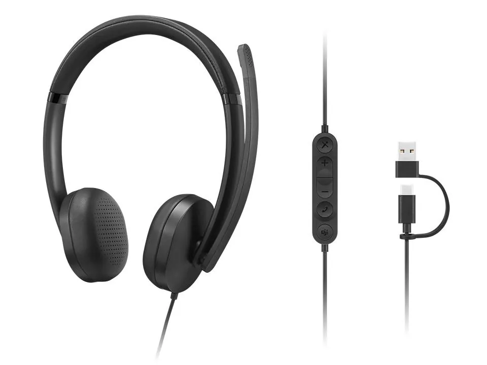 Audífonos Lenovo VoIP Headset 5000 USB-C Diadema Biauricular Oficina Teams 7