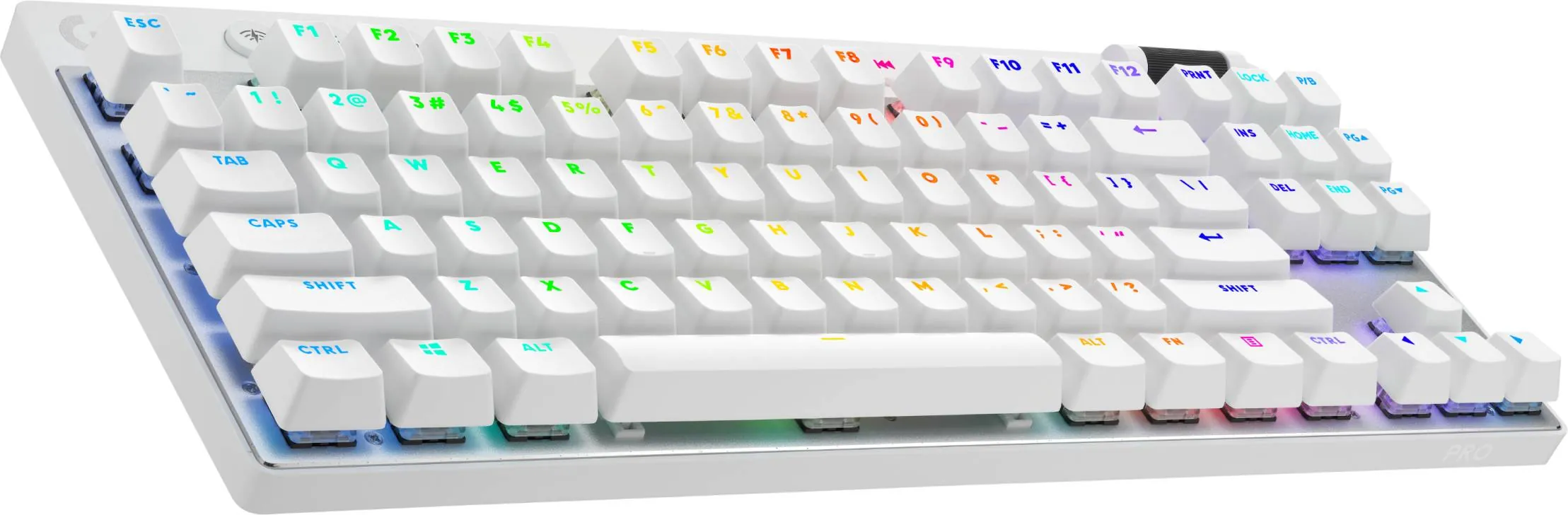 Teclado Mecánico Inalámbrico Logitech PRO X TKL LIGHTSPEED, Switch GX Brown, Inglés, White 8