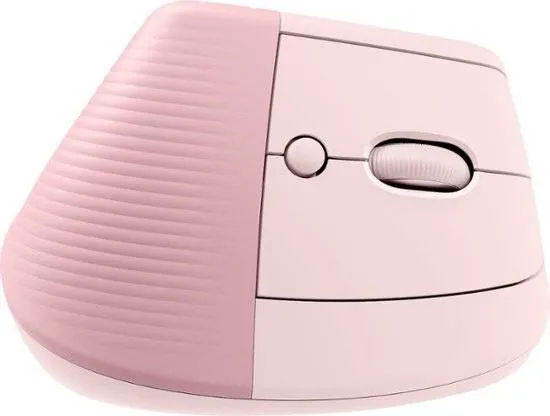 Mouse Ergonómico Logitech Lift, 6 Botones, 4000DPI, Bluetooth, Dark Rose 3