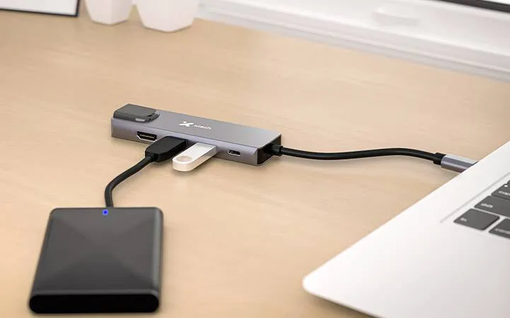 Hub USB-C Xtech XTC-572 5 en 1 HDMI 4K Ethernet USB 3.0 PD 100W Multipuerto 3