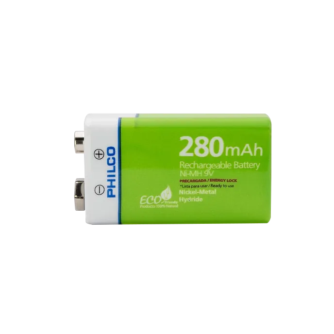 Bateria Recargable Ni-MH 42ULX92800 PHILCO 9V 280mAH Pila 3