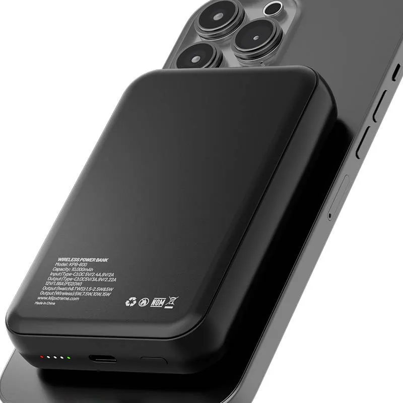 Banco de Energía Klip Xtreme KPB-600 - 10000mAh, Magnético, USB-C PD, Inalámbrico 3