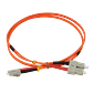 1mt LC-SC OM1 MultiModo MM Duplex Jumper Fibra 3mm 62.5/125um - Miniatura 2