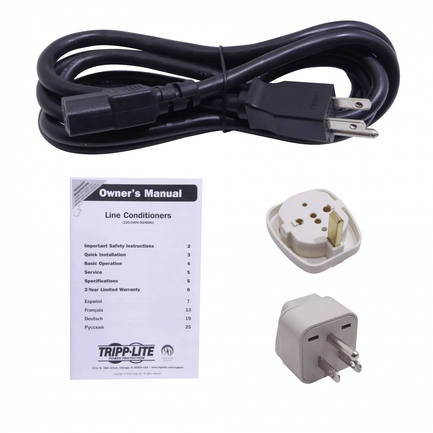 TRIPPLITE 1000W Regulador de Tension 4-Out C13 174-280VAC Voltaje 3