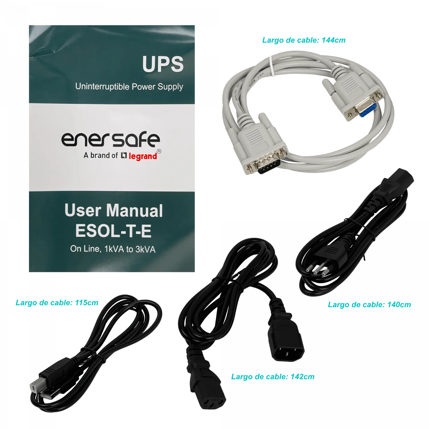 ENERSAFE 195WH 3x9AH 1KVA 900W 0/4ms UPS Torre Online DB9H USB SNMP 5