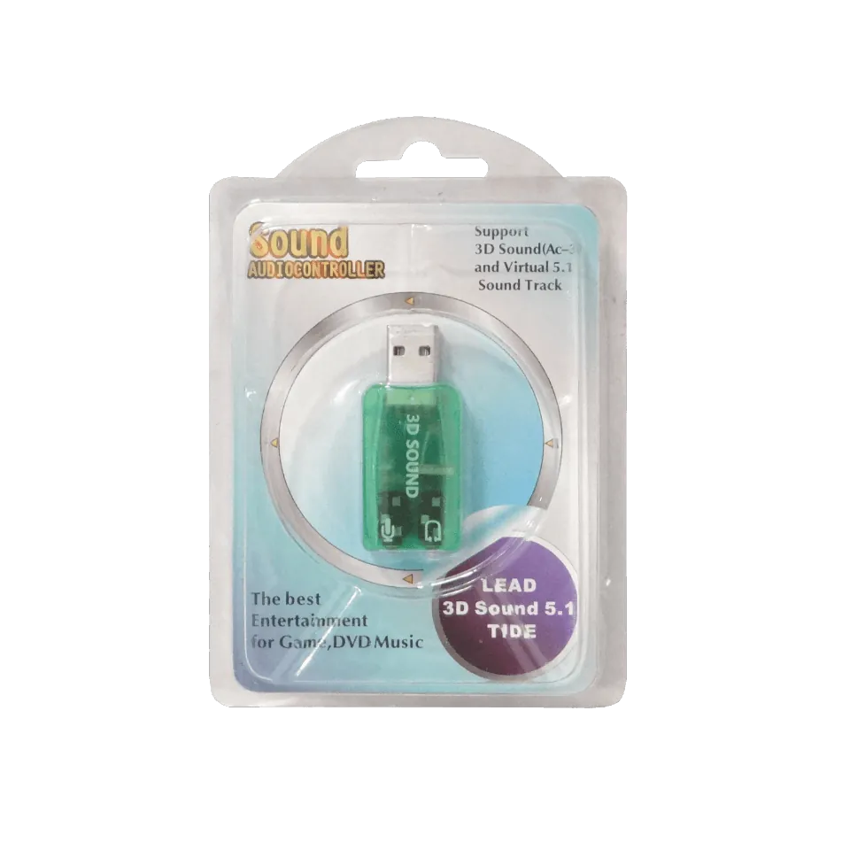 Adaptador Sonido USB-AM 2-3,5mm-H 1-in 1-out Audio 2