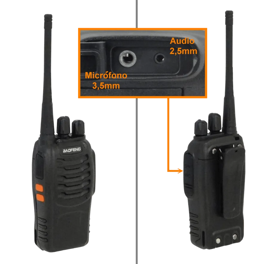 Radio 1un 6km 400-470MHz 16-Canales incl. cargador y bat 3,7V 1500mAh 7