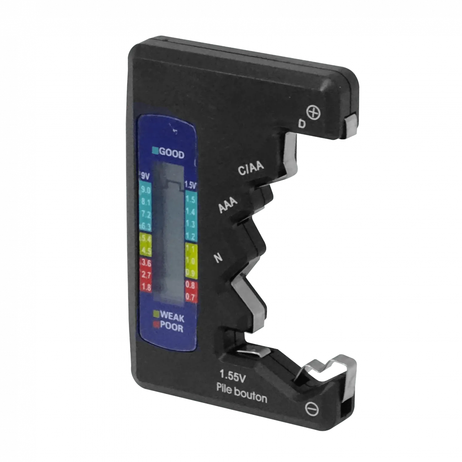 Probador de Pilas AA AAA C D N Pile bouton 0,7-9V Display Digital 4