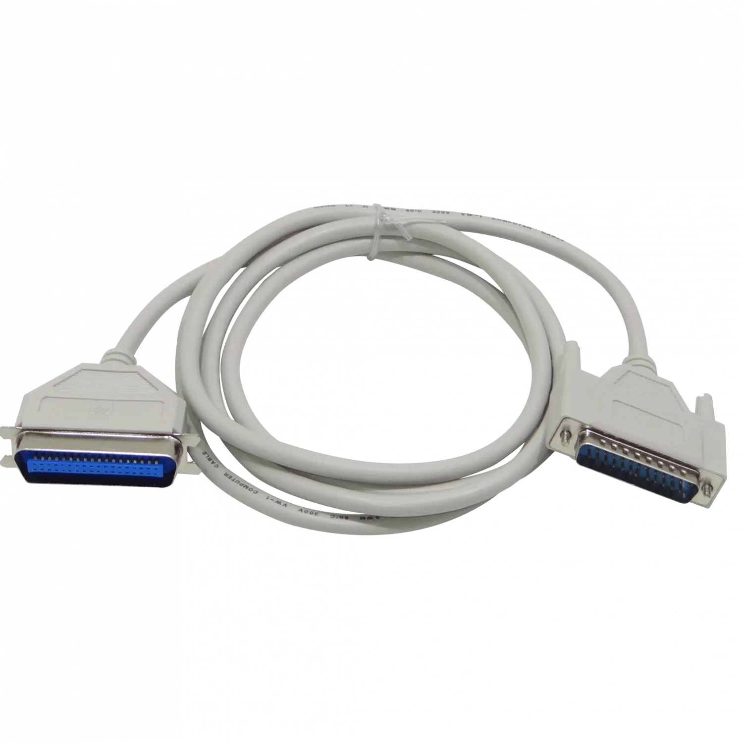 Cable Paralelo 1,8mt p/Impresora DB25-Macho CEN36 Gris VW-1 Centronics 2