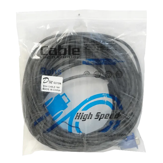 Cable VGA HDB15 Macho a Macho, 15 Metros, Video Blindado 3