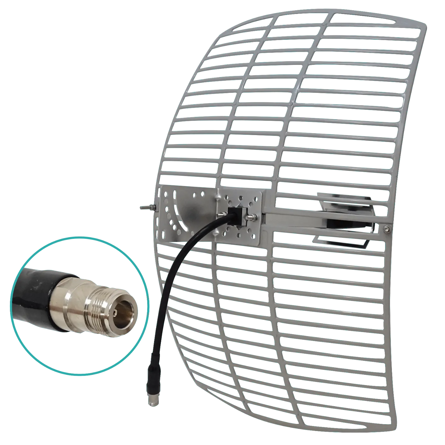 Antena Grilla 19dBi 2,4GHz-2,48GHz 12ºx16º N-H-30cm Armable 40x60cm 2