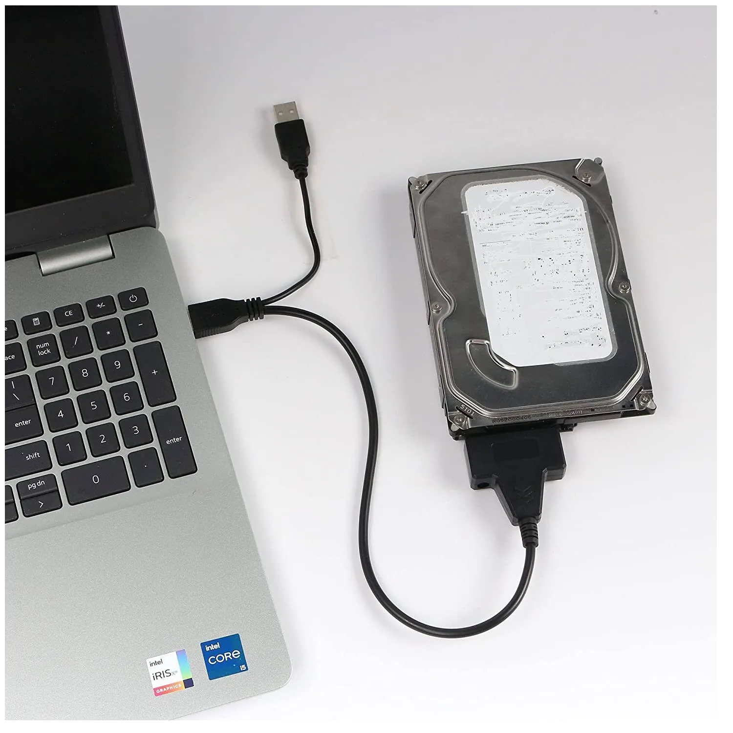Adaptador SATA USB2.0 DiscoDuro Externo 2,5/3,5 req-12V 3