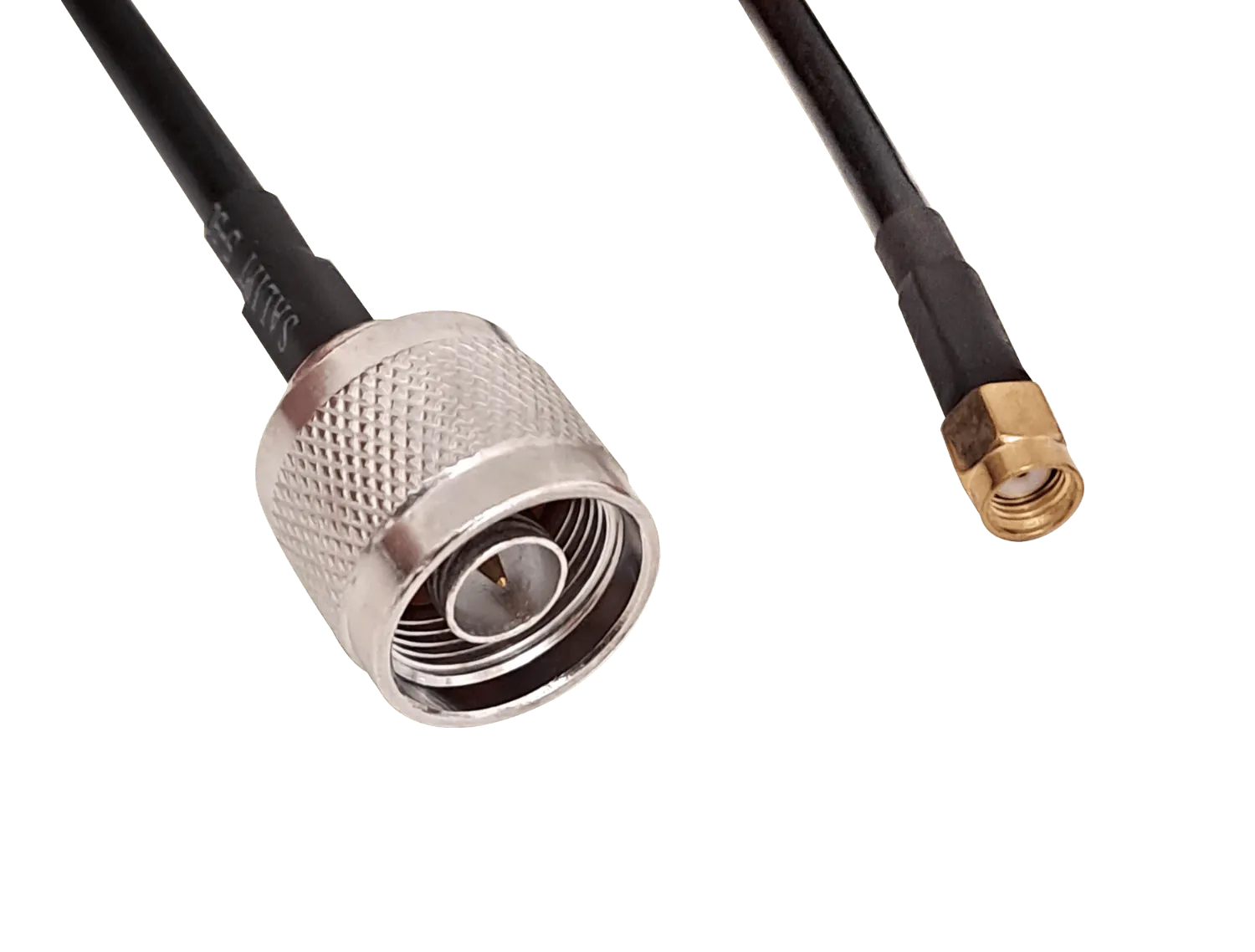 Cable Coaxial 5m, RPSMA-Macho a N-Macho, LMR195, Negro 2