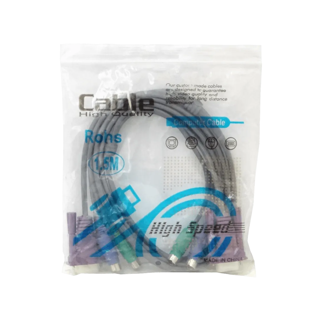Cables para KVM 1,5mt VGA-PS2/Macho-Macho 1.5mt 150cm 2