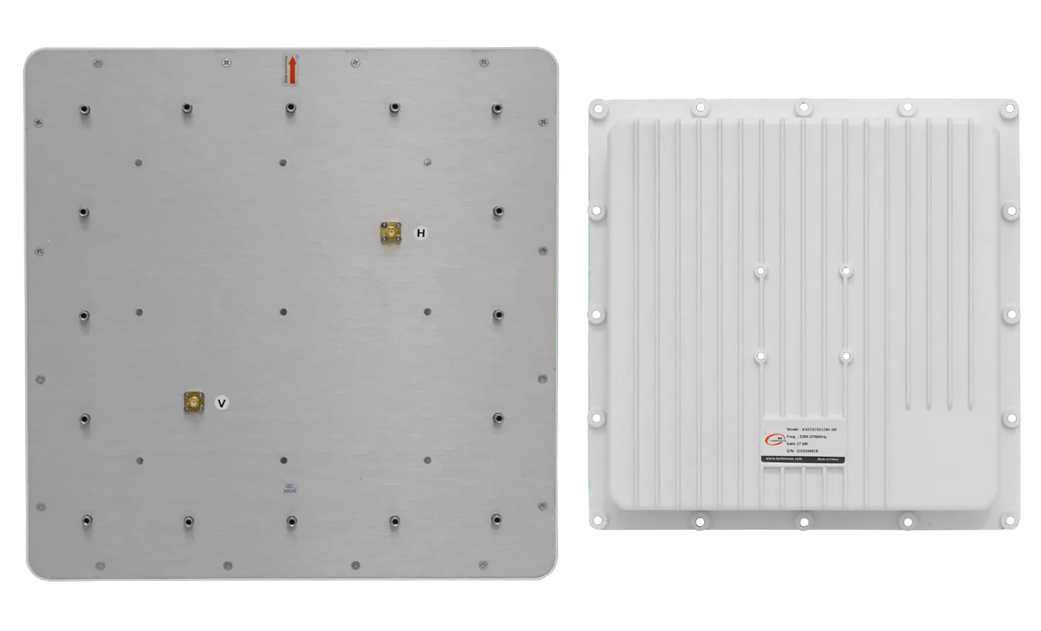 Antena Panel 17dBi 2,3-2,7GHz 2,4GHz 23x23º 2-RPSMA 32x32cm Exterior 4