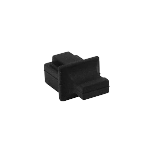 Tapa para Keystone RJ45 Negra Goma 10-unids 