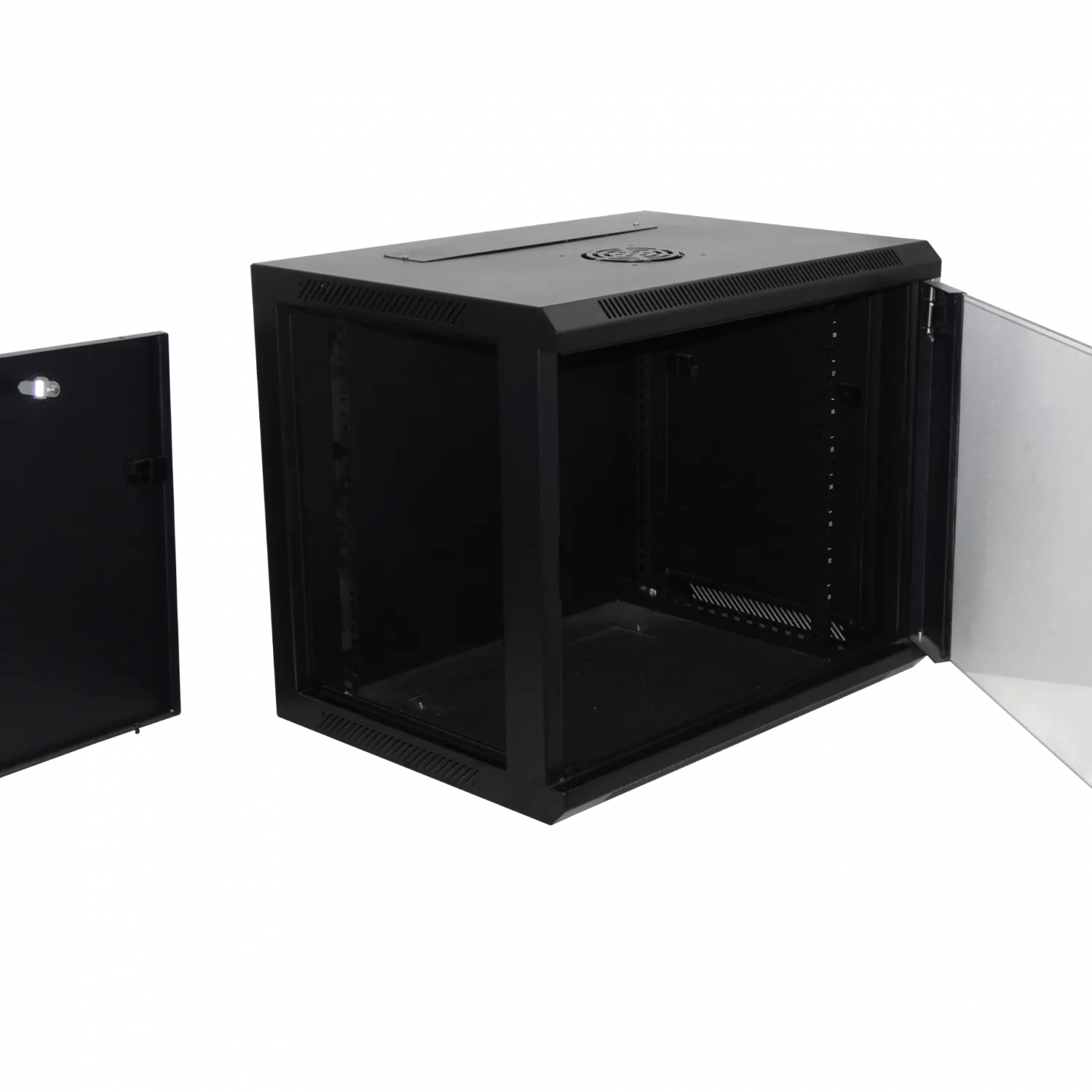 45cm-Fondo 9U Gabinete Rack Pared Negro inc-M6-2U 2