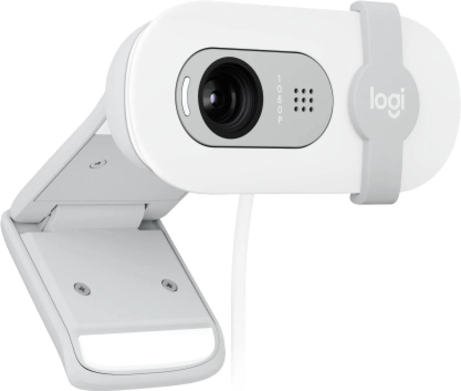 Cámara web Logitech Brio 100 Full HD, tapa de privacidad y micrófono integrado, Blanco Crudo  4