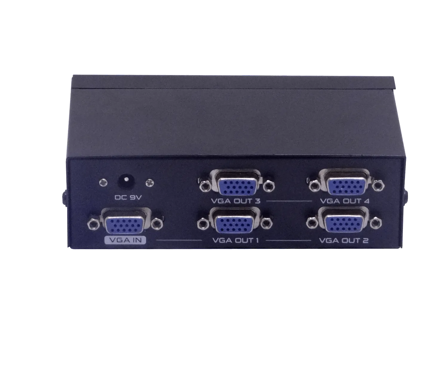 Splitter VGA 1 Entrada Hembra a 4 Salidas Hembra, 1920x1440, con Fuente 9V 2