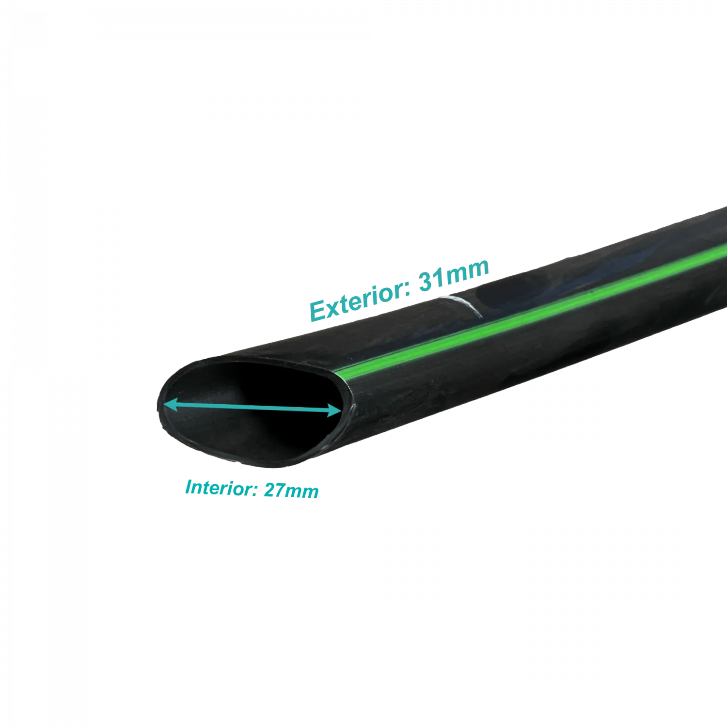 Plansa 32mm-ext 1,9mm Rollo 100mts Negra HDPE Polietileno Reciclado 3