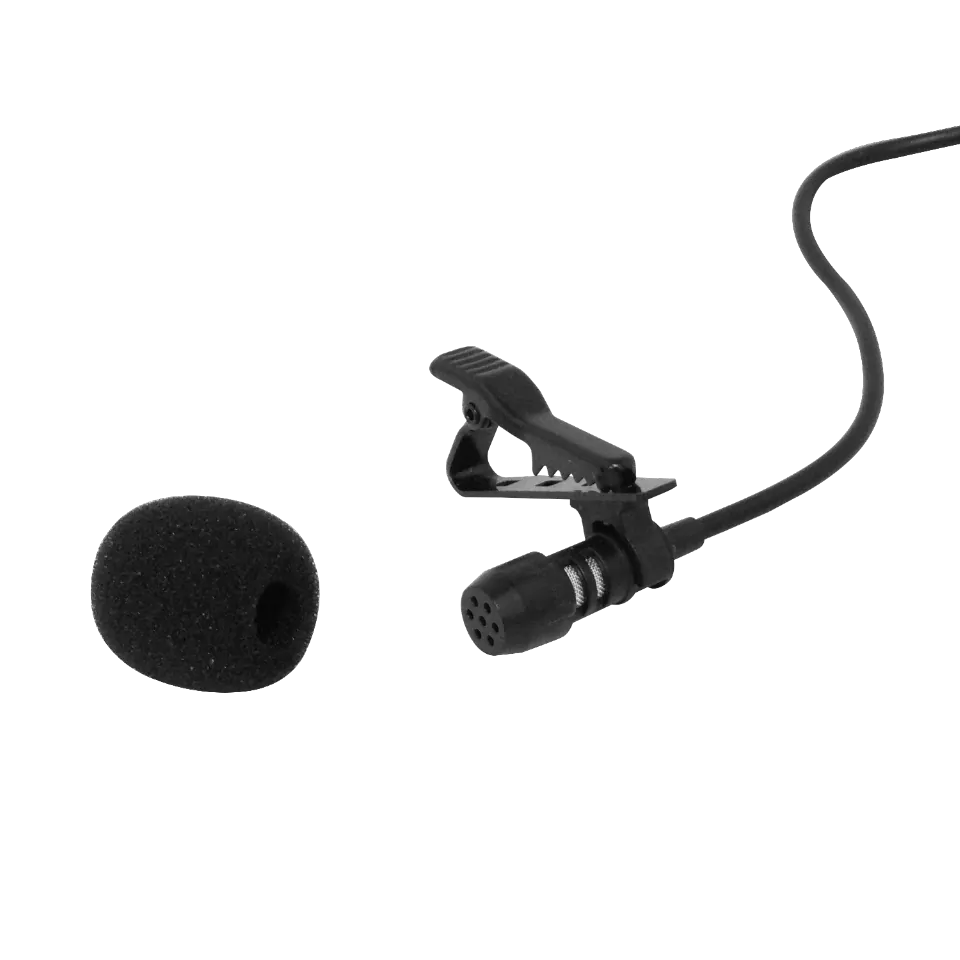 Microfono c/Pinza p/Camisa Polera Ropa 3,5mm-Macho Cable Pasivo GL-119 3