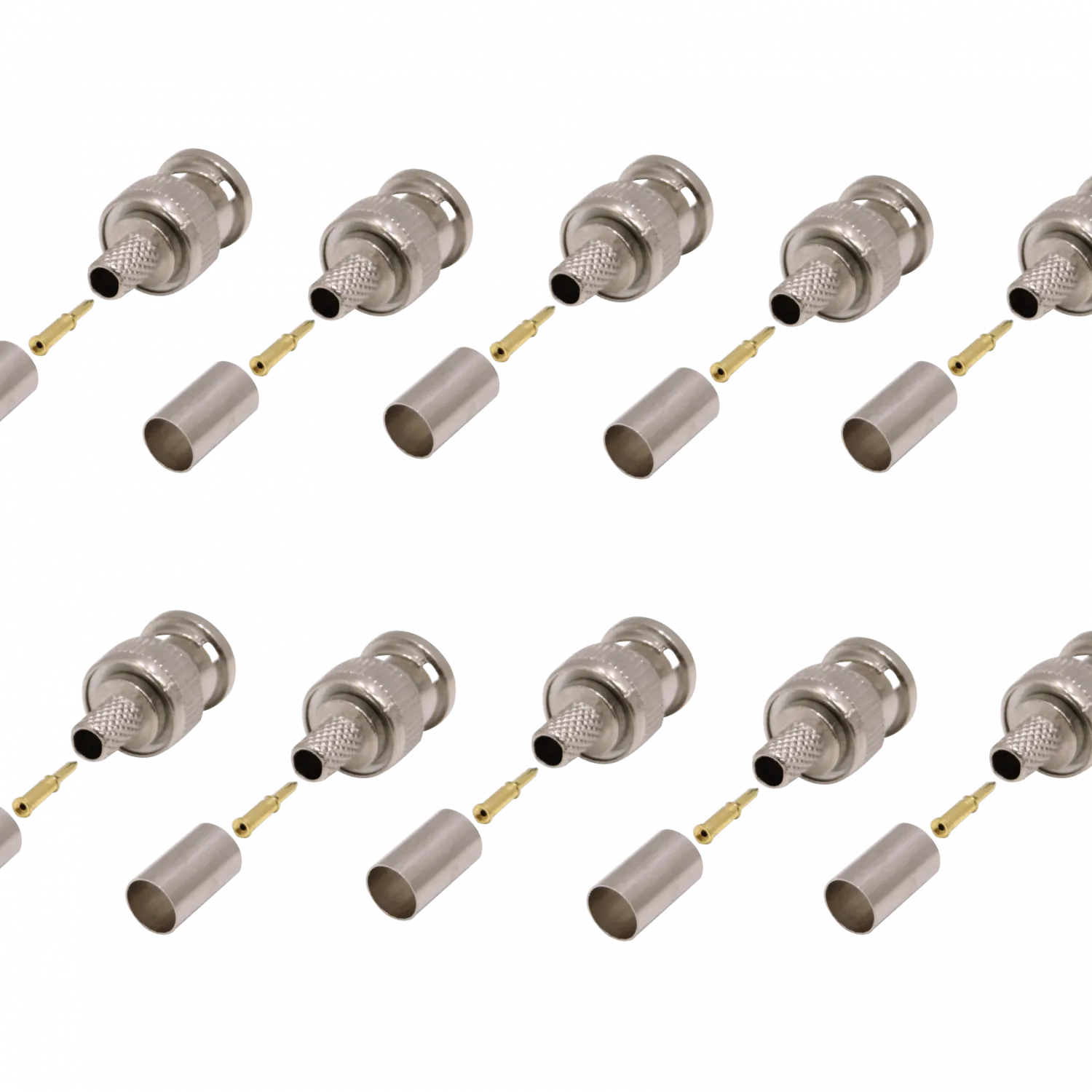 Conector BNC Macho Crimpeable 75 OHM para Cable RG59 (10 unidades) 2